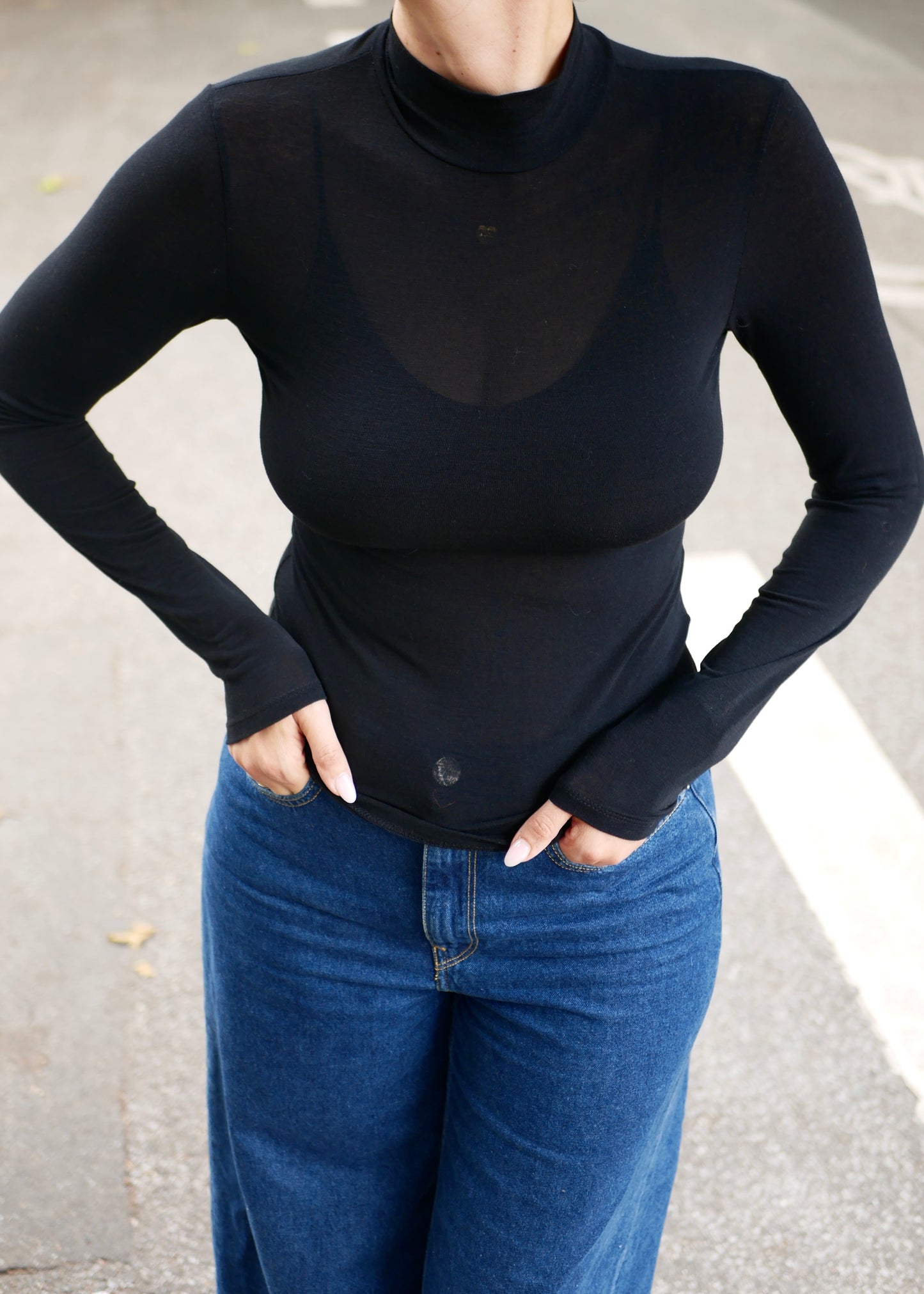 TURTLENECK fine knit black