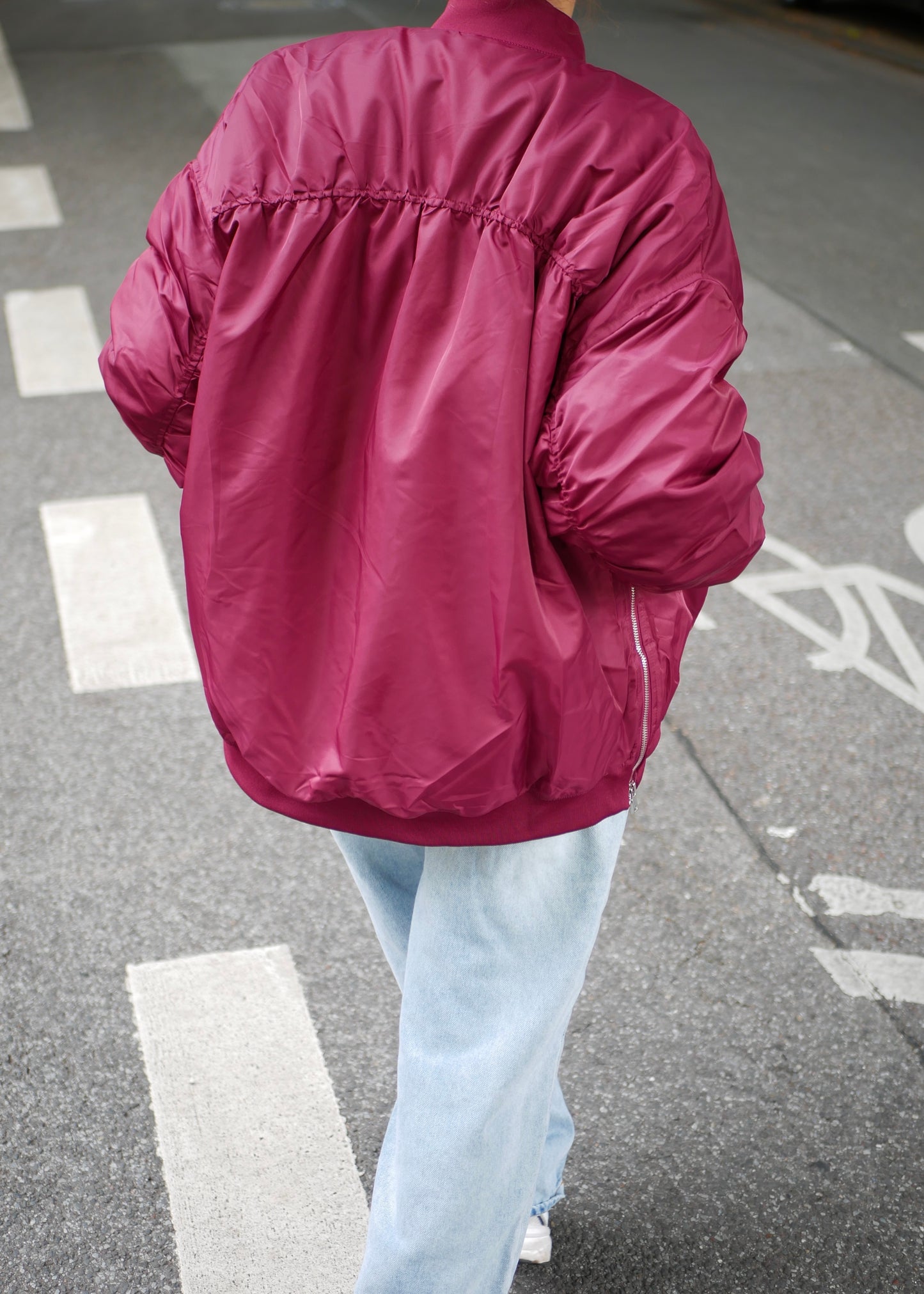 ‘BORDEAUX’ Nylon Bomber Classic