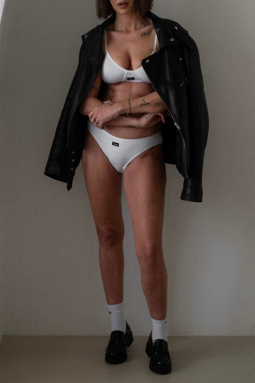 STRING JULES WHITE / COTTON RIPPED