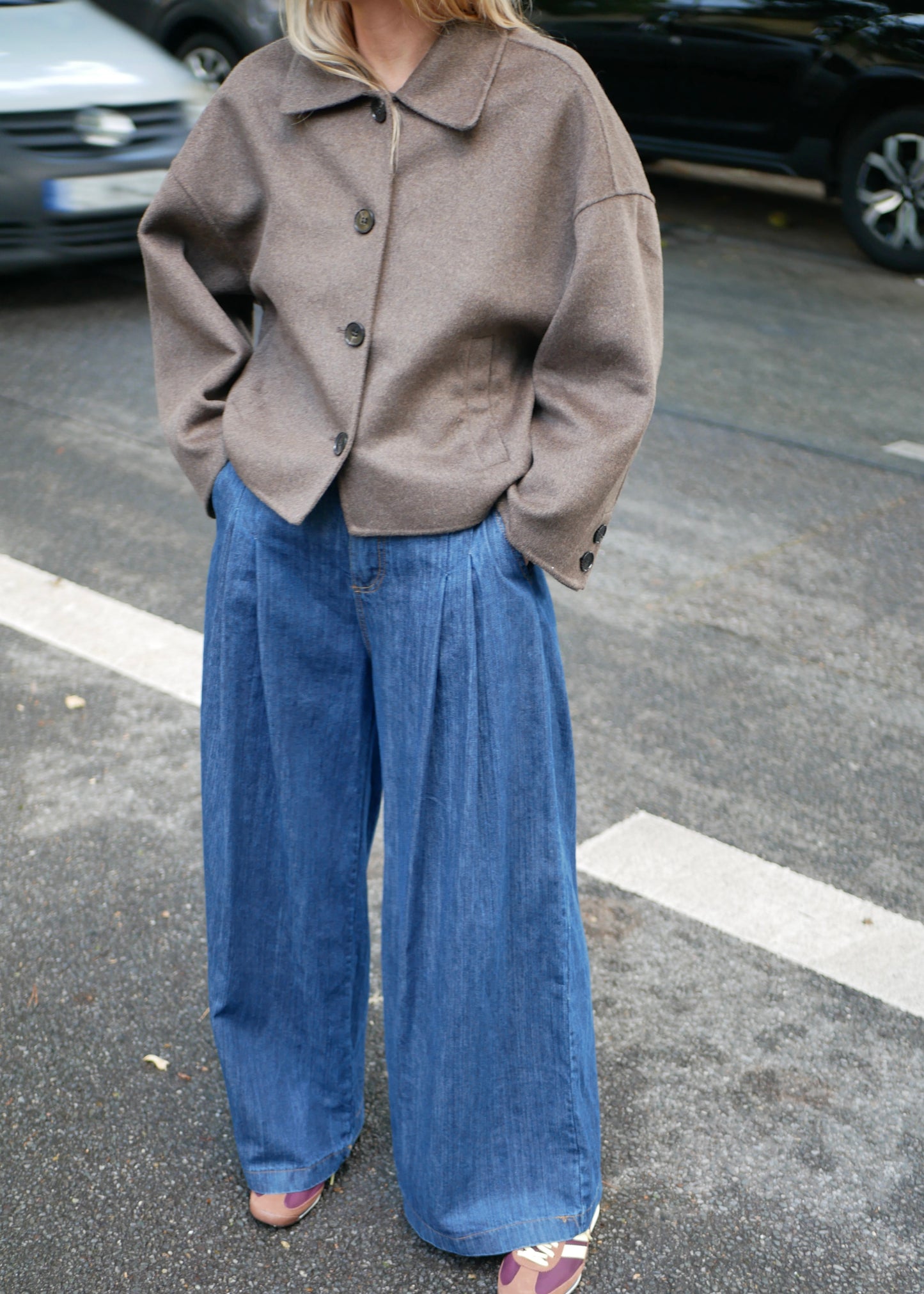 ‘MACY WOOL JACKET’ taupe