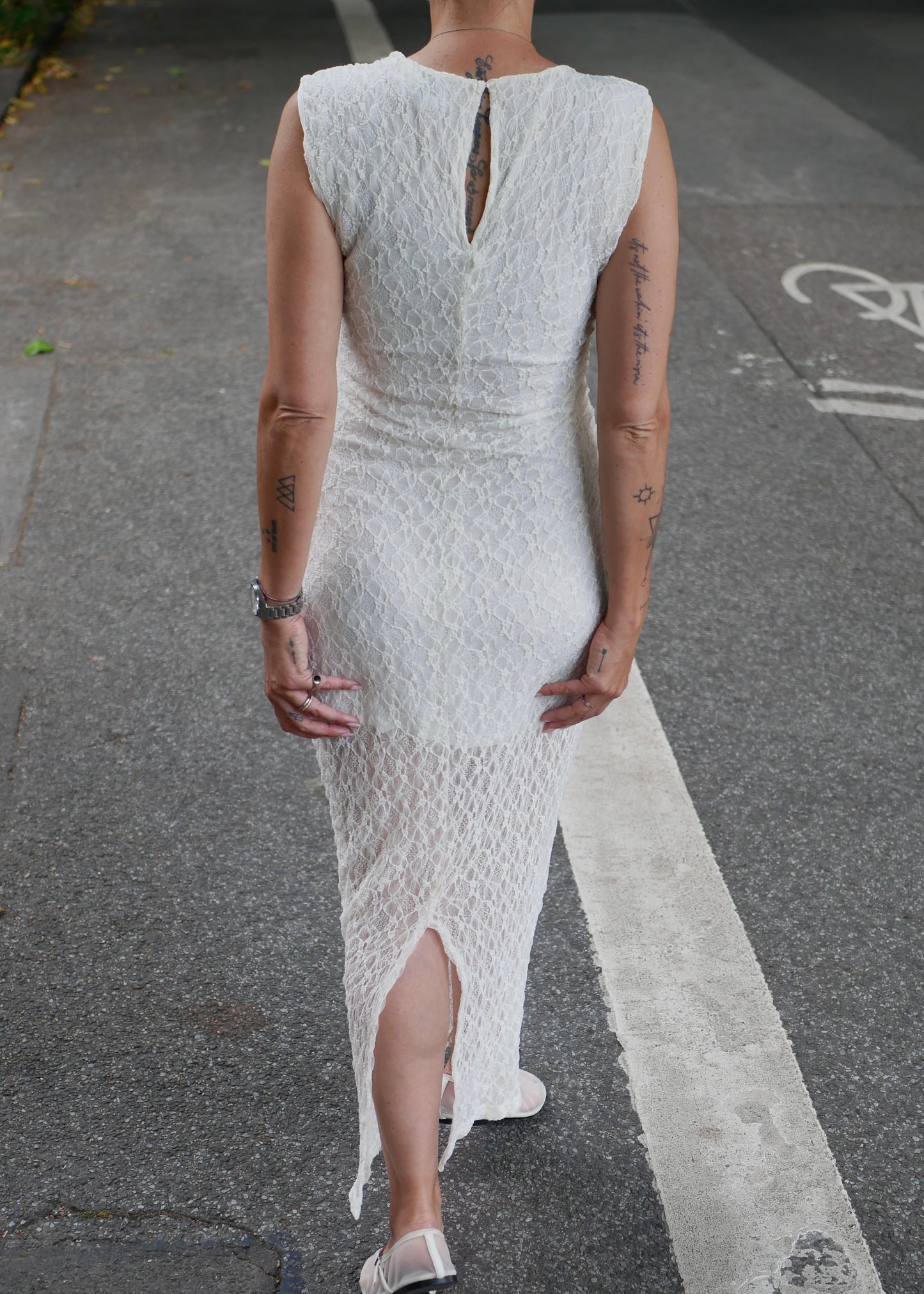 DREAMY LACE DRESS cream