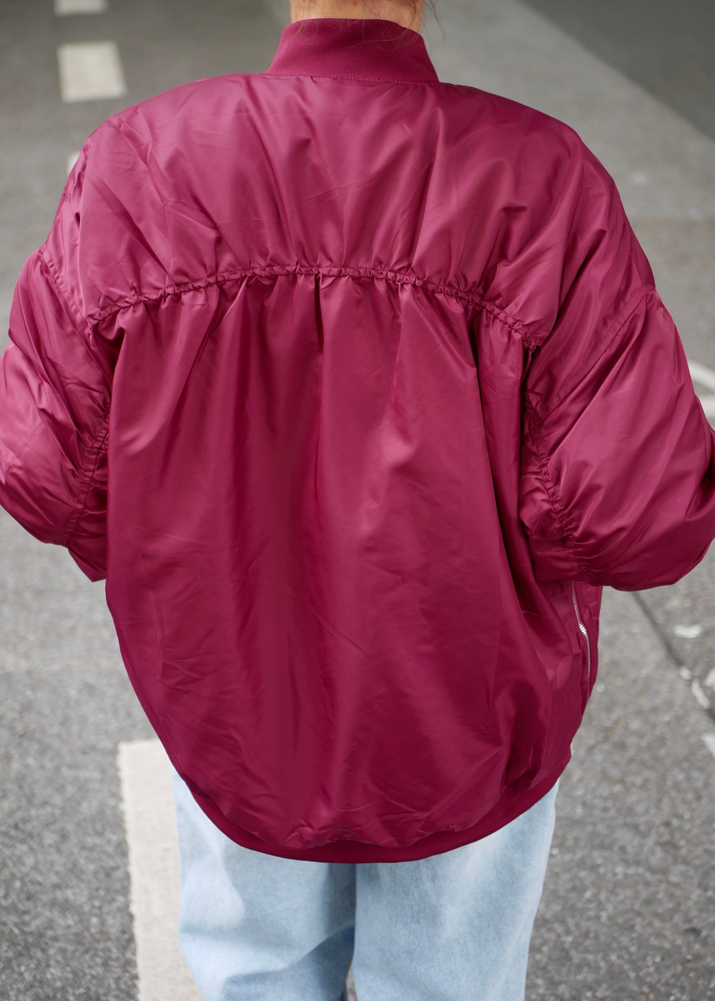 ‘BORDEAUX’ Nylon Bomber Classic