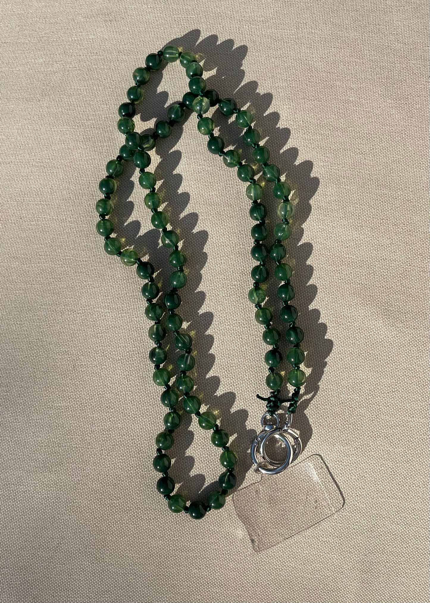`PHONE PEARL CHAIN` green