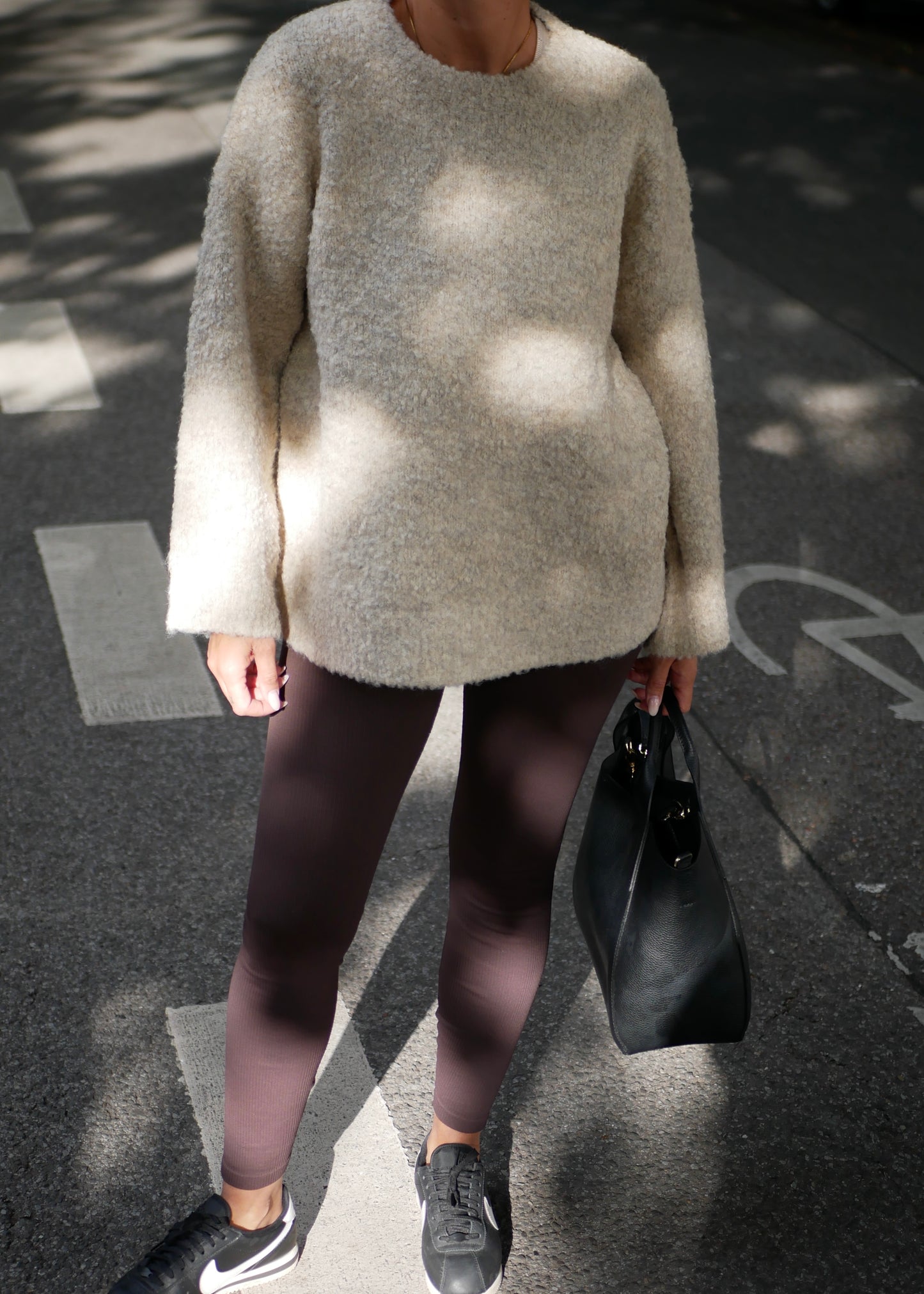 ‘POPPY‘ big knit pullover sand