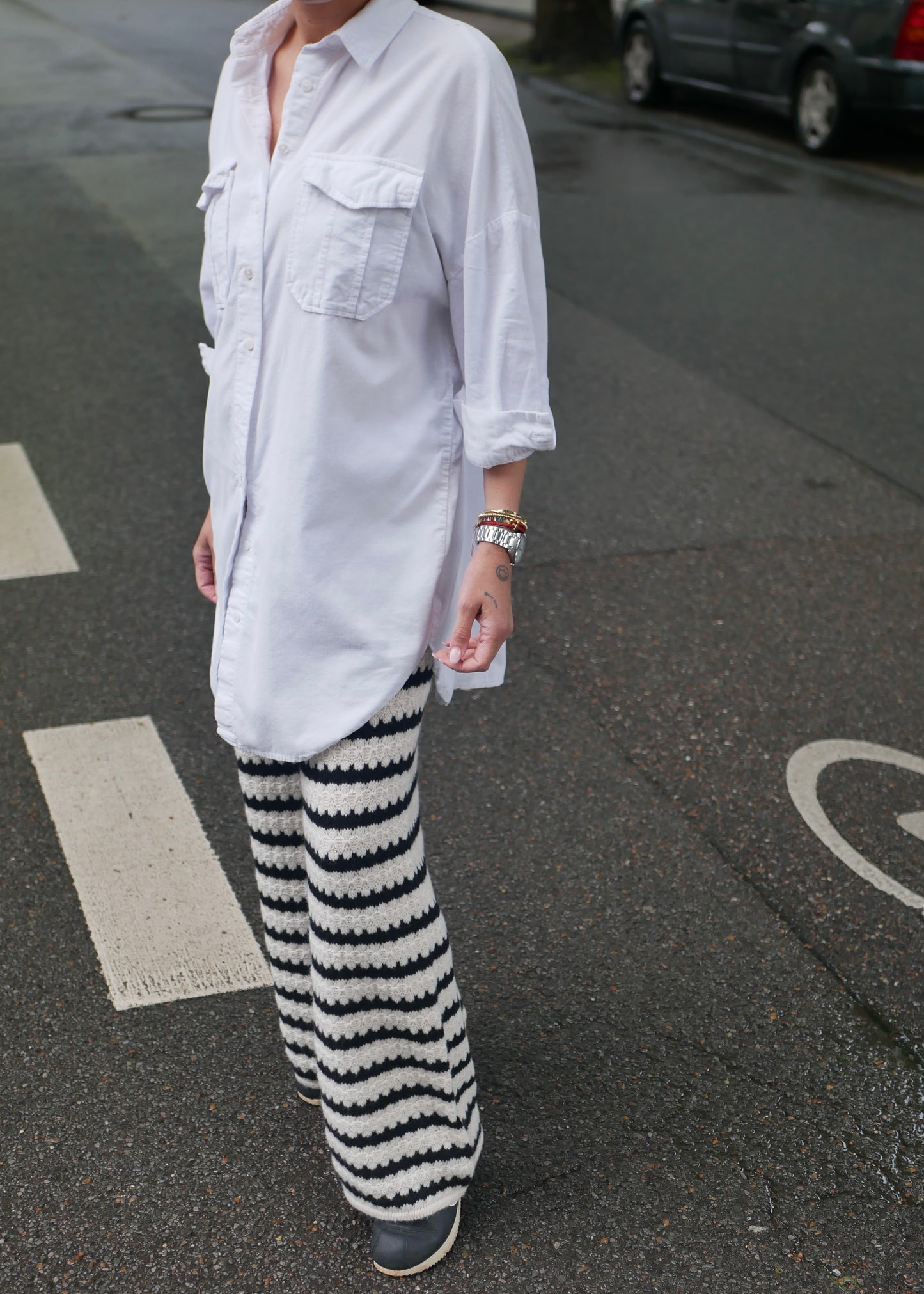 IBIZA Summer pants black/cream