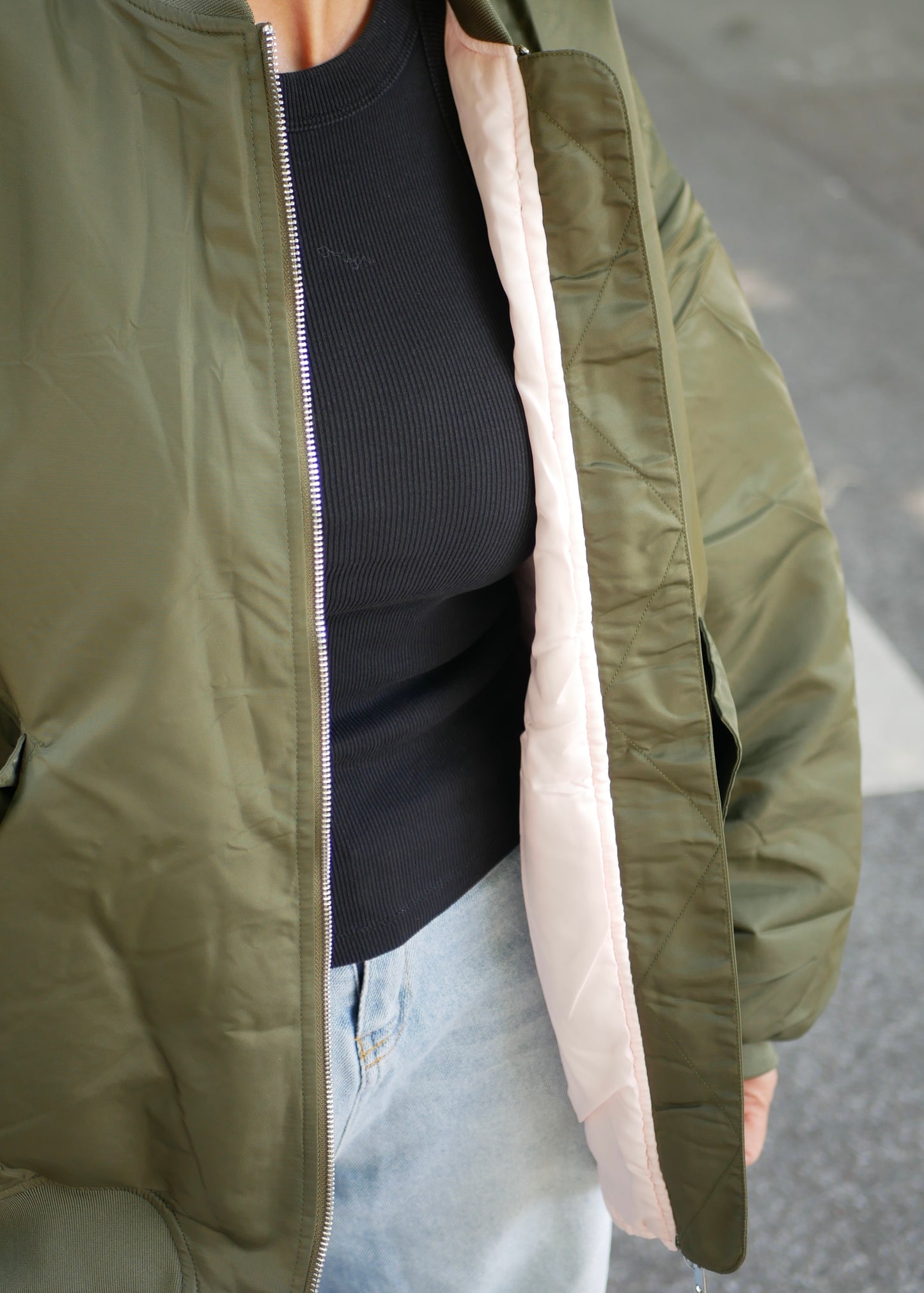 ‘KHAKI’ Nylon Bomber Classic
