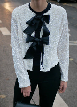 ‘BOW GLAM‘ Jacket white