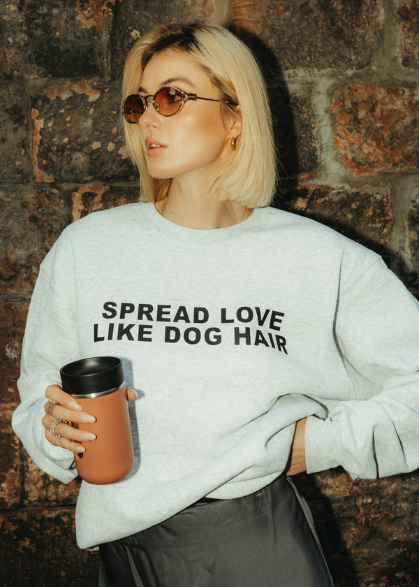 ‘SPREAD LOVE‘ Sweater grau