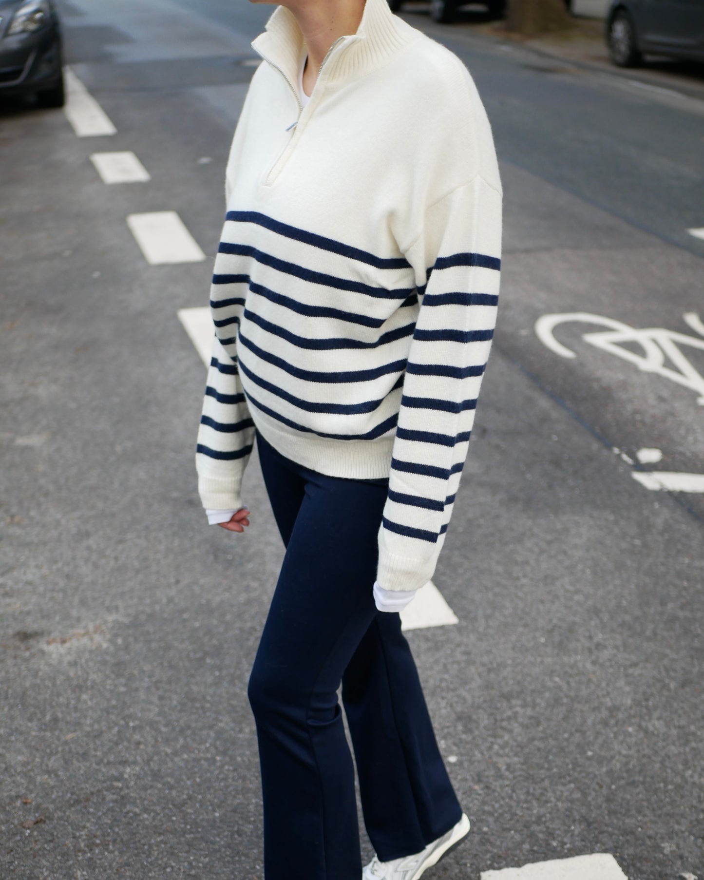 „CLASSIC ZIP KNIT“ Marine