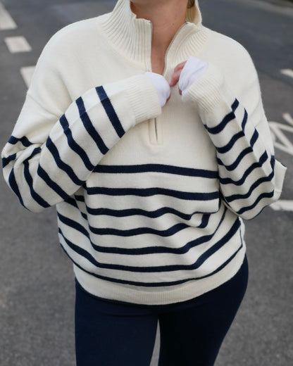 „CLASSIC ZIP KNIT“ Marine