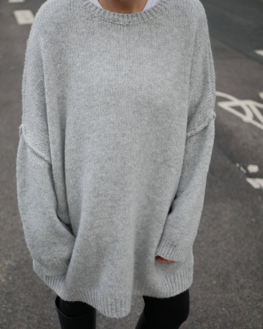 „BIG KNIT“ Pullover grau