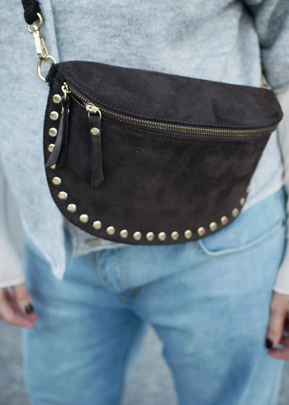 ‘STUDDS’ Cross Body Bag brown