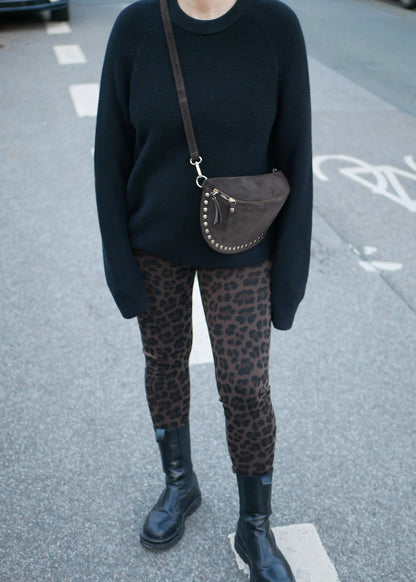 ‘STUDDS’ Cross Body Bag brown