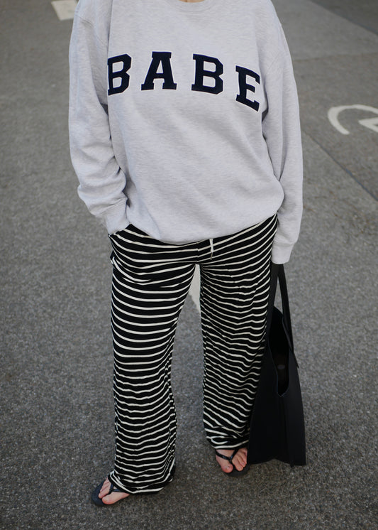 Summer pants gestreift schwarz/weiß