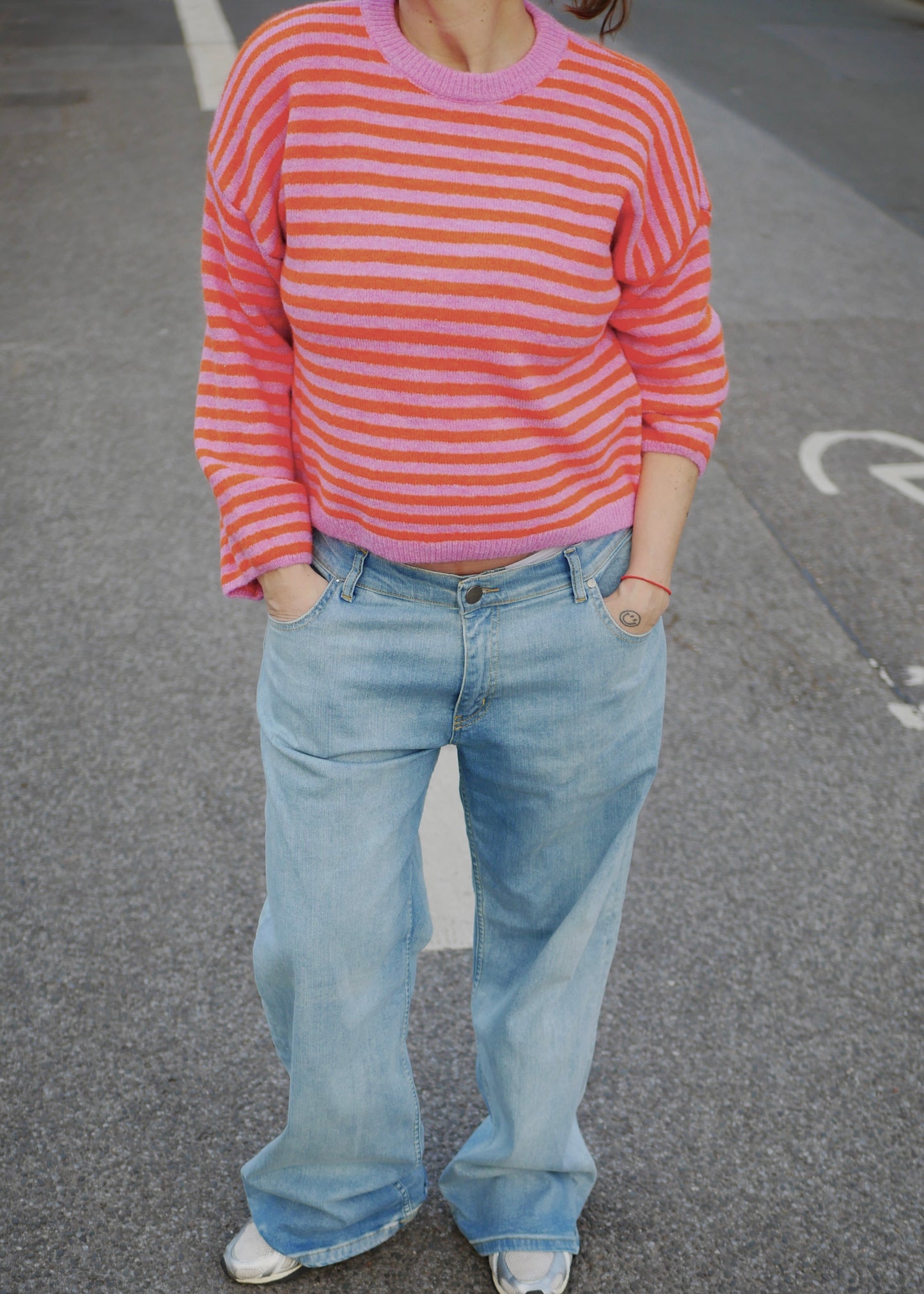 SUMMER KNIT stripes orange / rosé