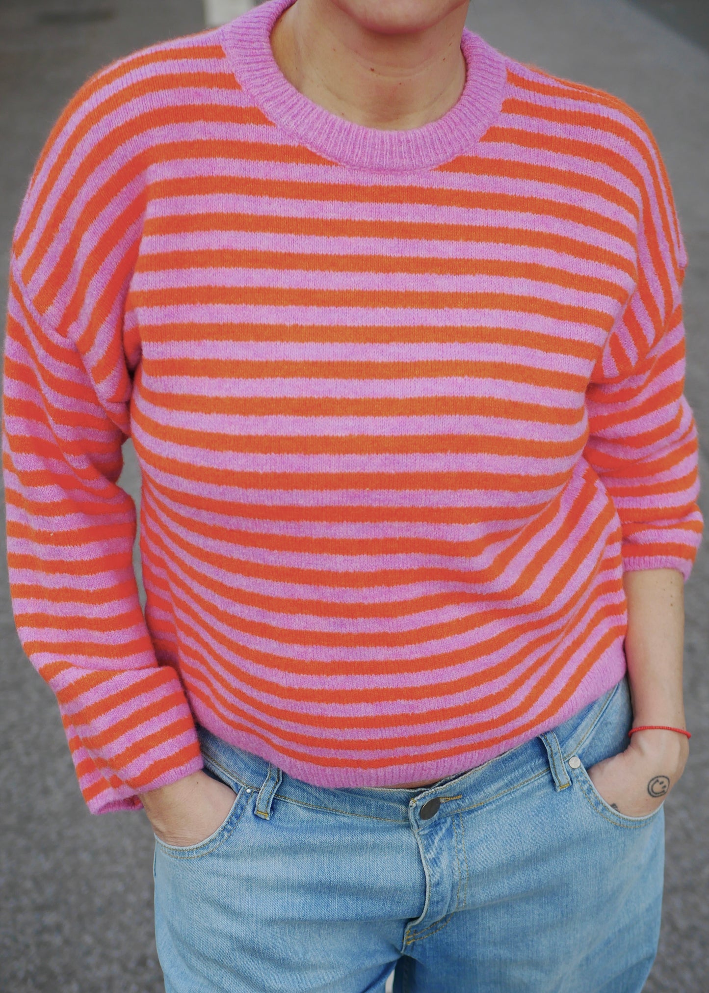 SUMMER KNIT stripes orange / rosé