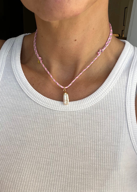 PEARL NUGGET cord Necklace