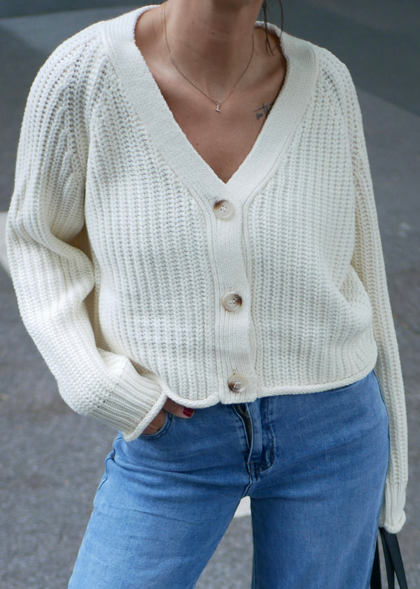 ’BIG KNIT‘ Cardigan off white