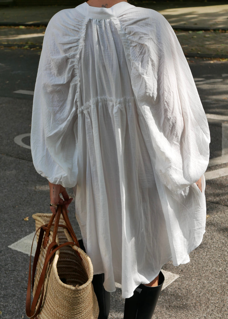 'BETSY' Summer cotton dress white