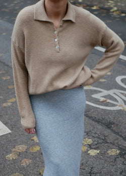 ‘CLASSIC POLO KNIT‘ caramel