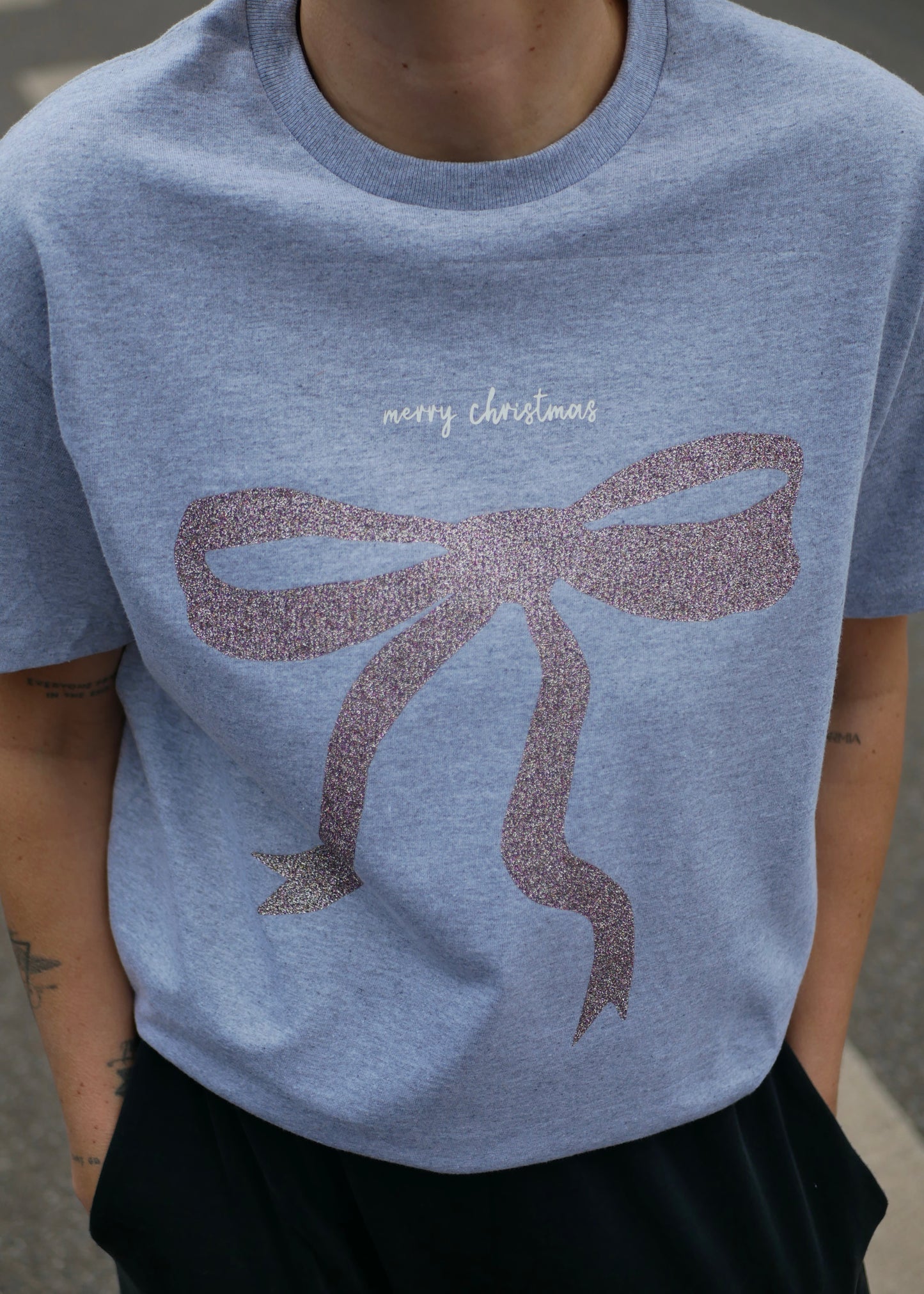 'THE BOW' X-MAS Shirt gray