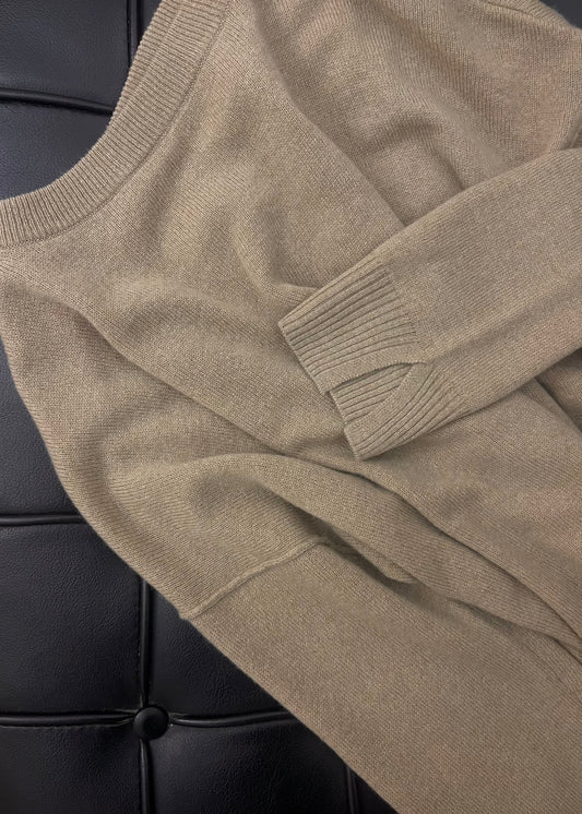 ‘THE CASHMERE’ Edition Soft Knit Pullover Sand