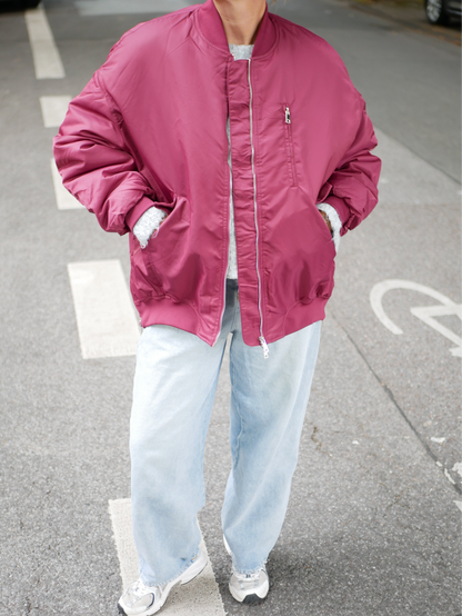 ‘BORDEAUX’ Nylon Bomber Classic