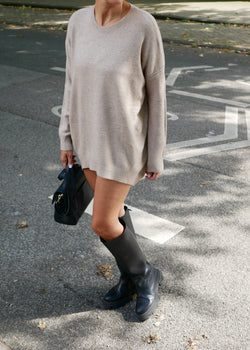 'SOFT KNIT' Autumn dress sand