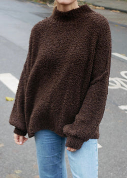 ‘BIG FLUFFY KNIT’ Pullover chocolate