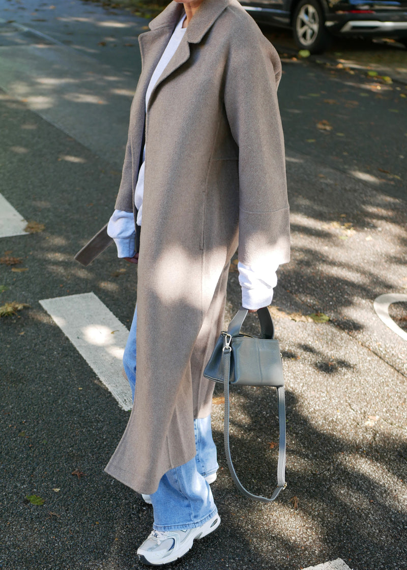 ‘MACY WOOL COAT’ taupe