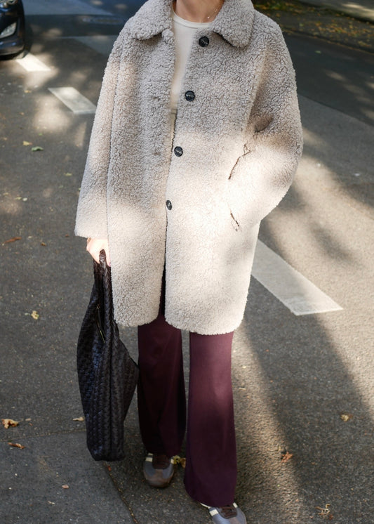 ‘TEDDY’ Coat sand