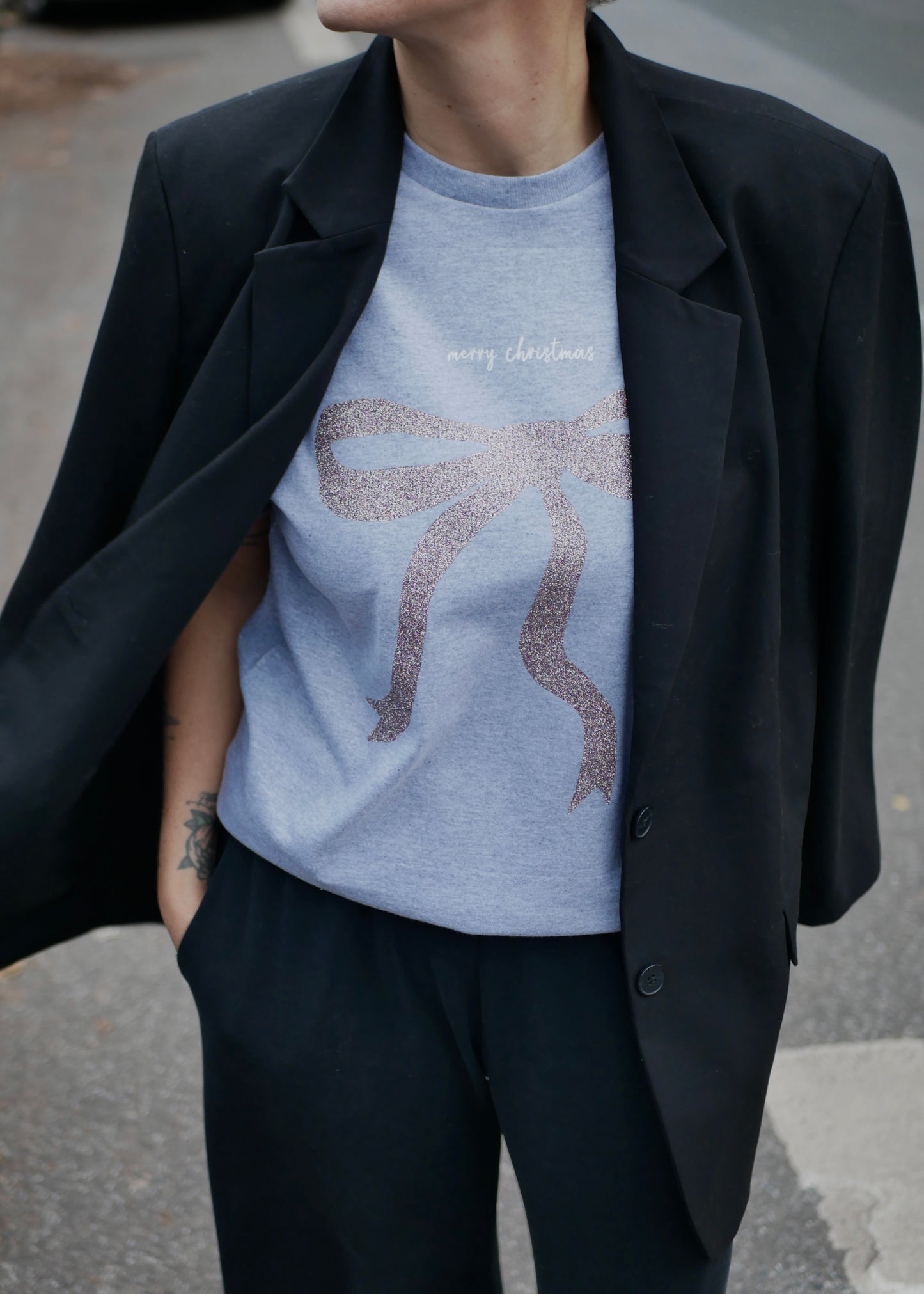 'THE BOW' X-MAS Shirt gray