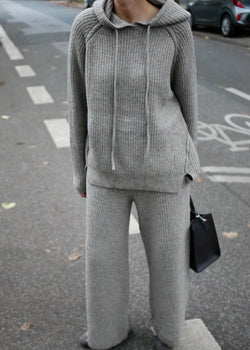 ‘TWO-PIECE’ soft knit sand