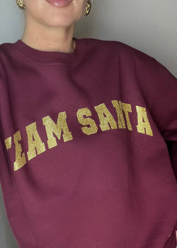 'TEAM SANTA' X-MAS Sweater Bordeaux