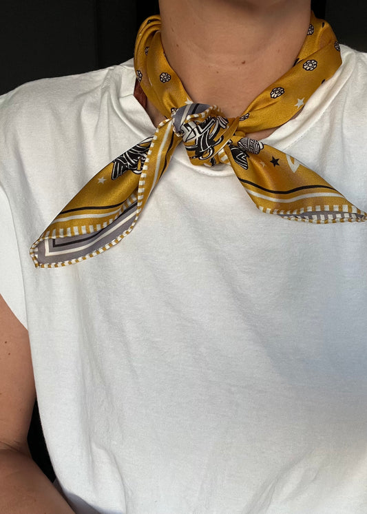‚TURN‘ Bandana mustard/gray