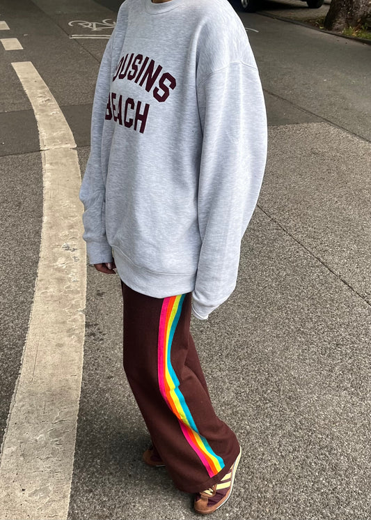 ‘RAINBOW' soft Jogger pants chocolate
