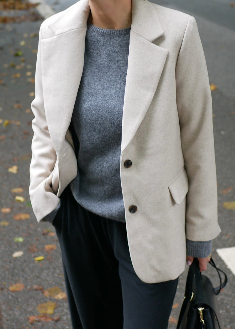 ‘EVE WOOL BLAZER’ sand