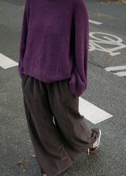 ‘SOFT KNIT‘ classic loose fit knit ‚Aubergine‘