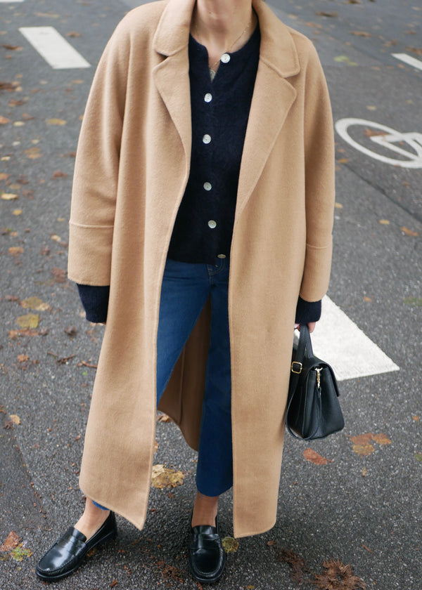 ‘MACY WOOL COAT’ camel