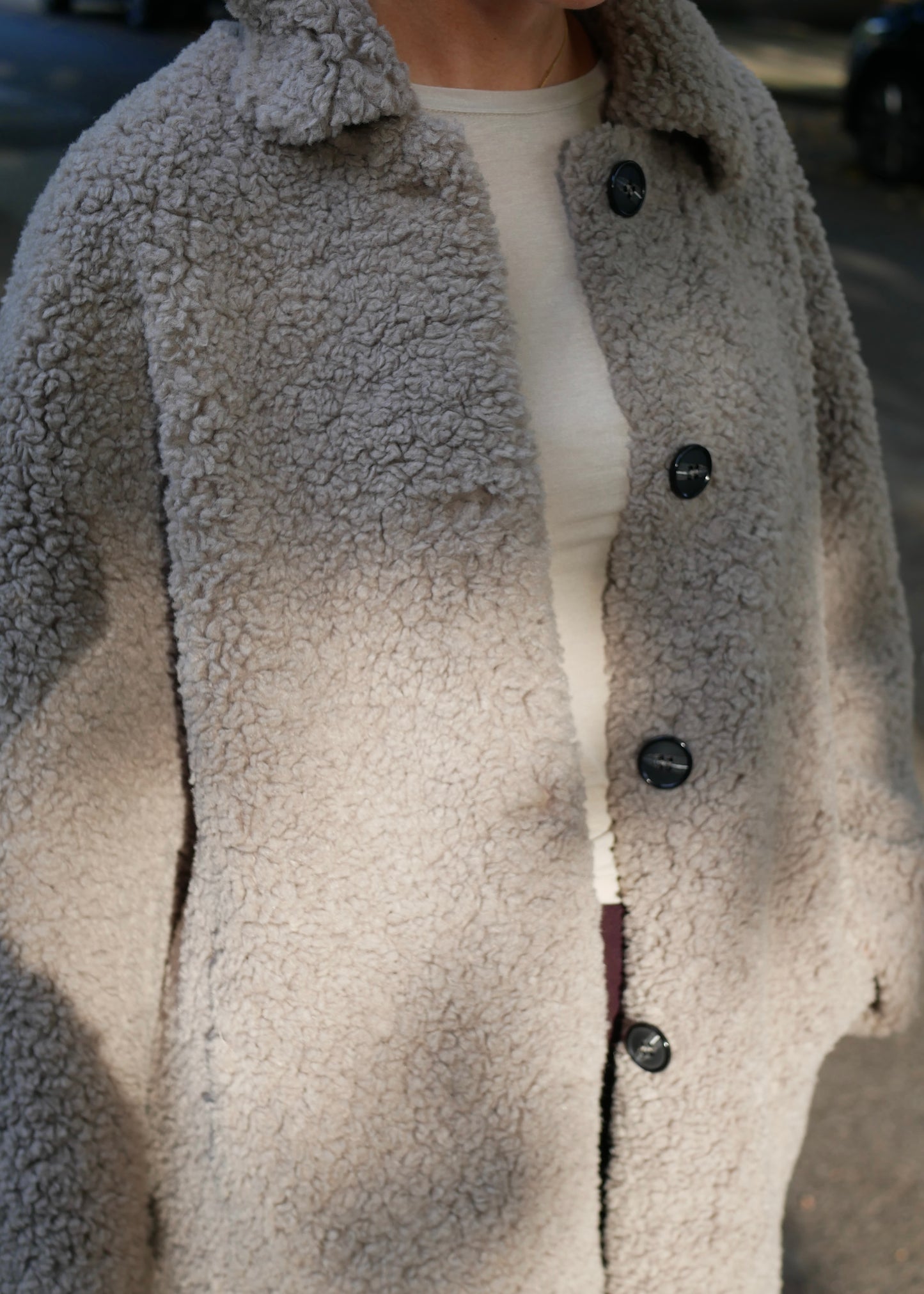 ‘TEDDY’ Coat sand