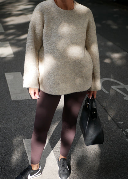 ‘POPPY‘ big knit pullover sand