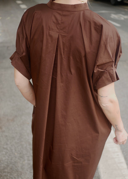 ‘MARLENE' short dress chocolate