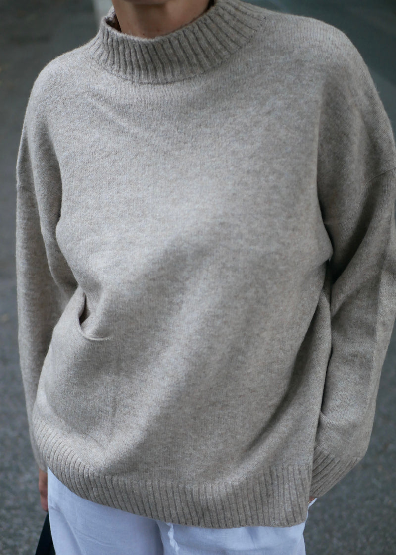 ‘SOFTEST KNIT’ Turtleneck Pullover sand