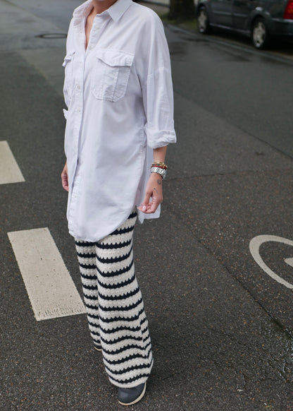 IBIZA Summer pants black/cream