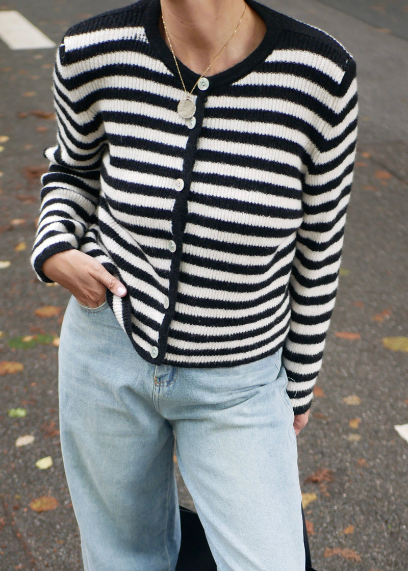 ‘EMILY‘ soft knit cardigan stripes