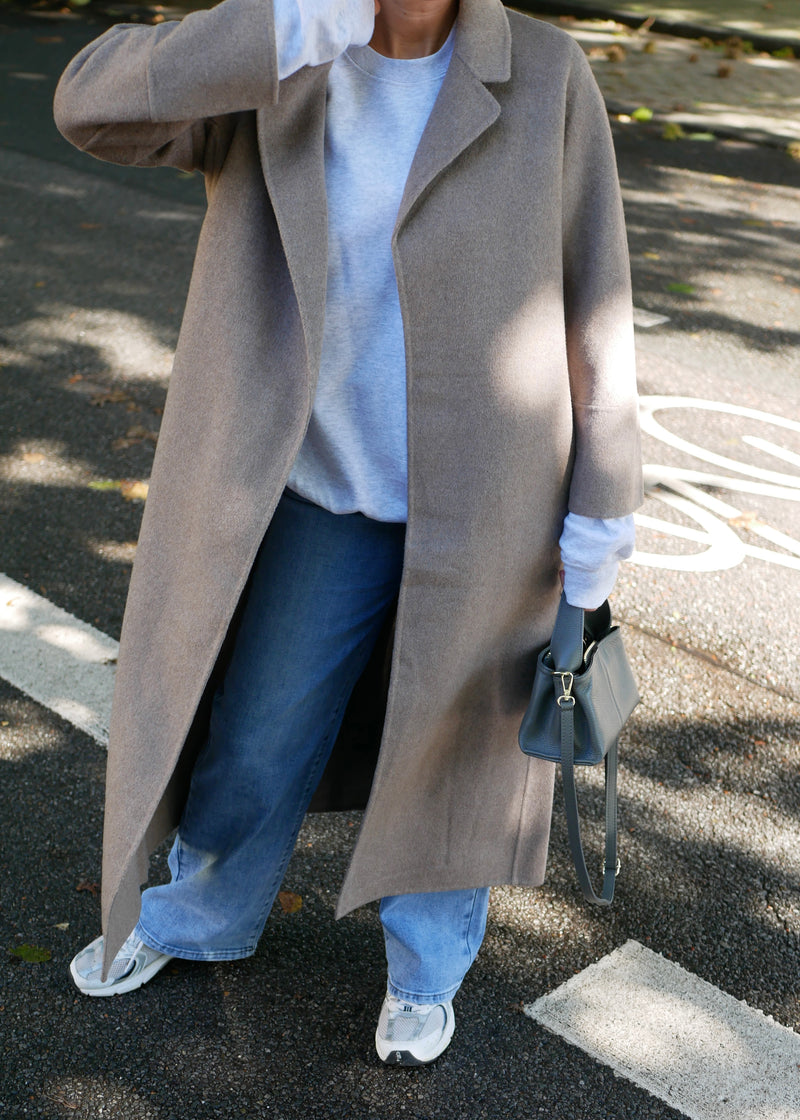 ‘MACY WOOL COAT’ taupe