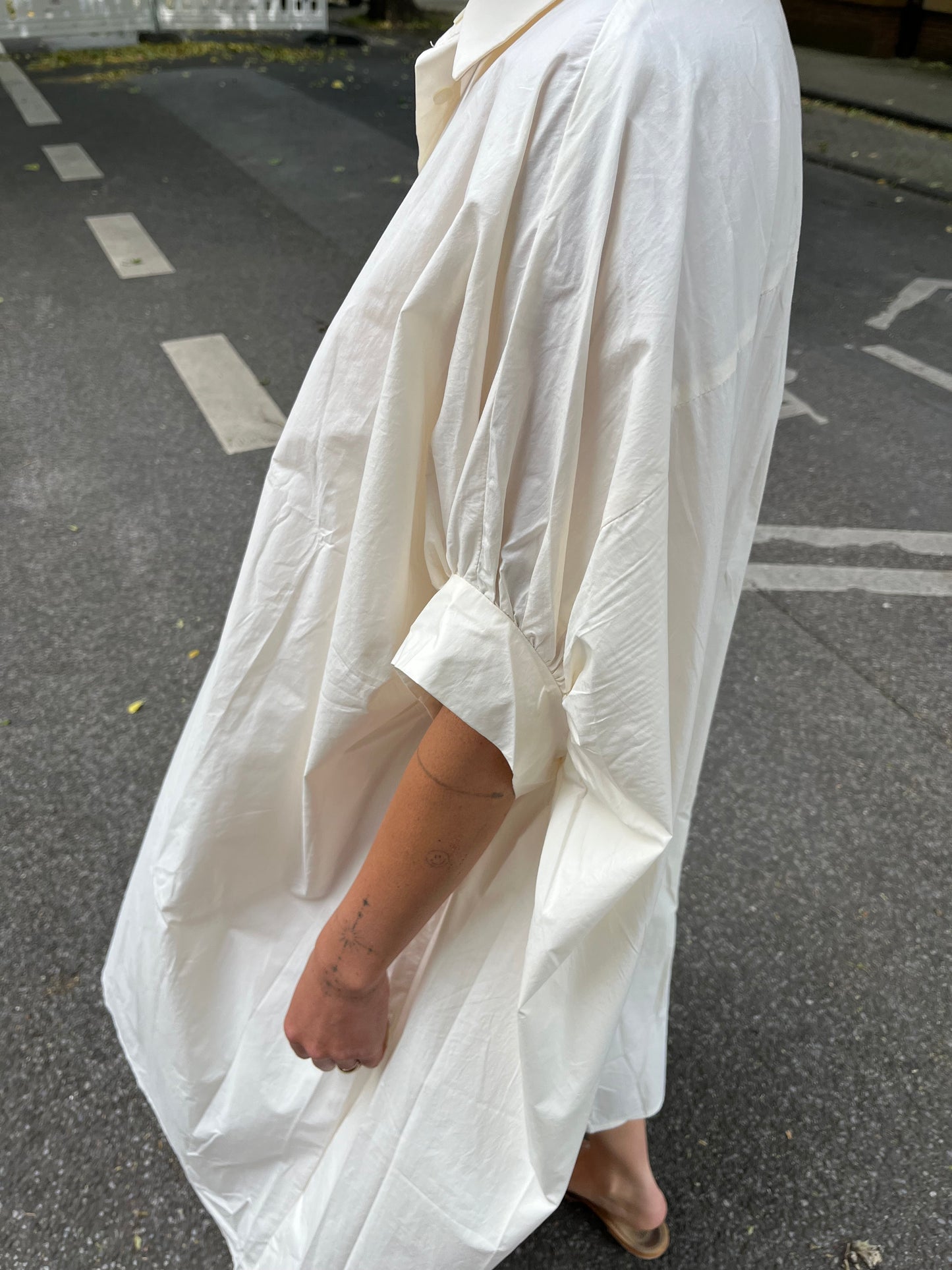 ‘MARLENE' long dress soft creme