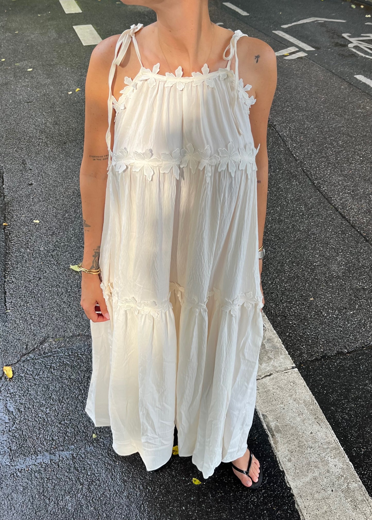 'FLORA' Dress cream