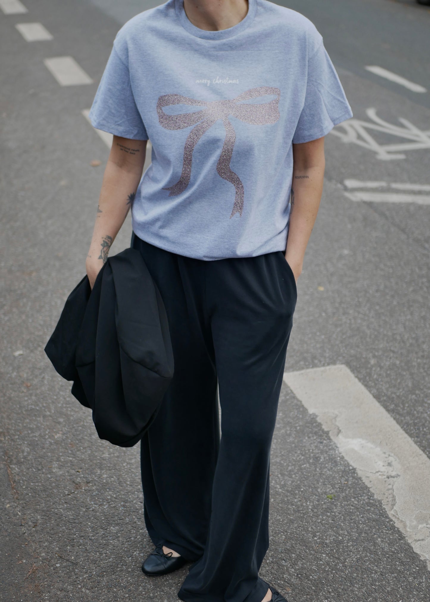 'THE BOW' X-MAS Shirt gray