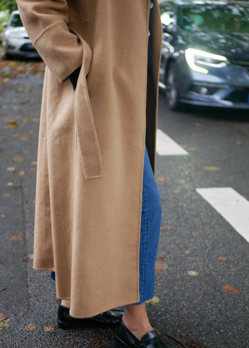 ‘MACY WOOL COAT’ camel